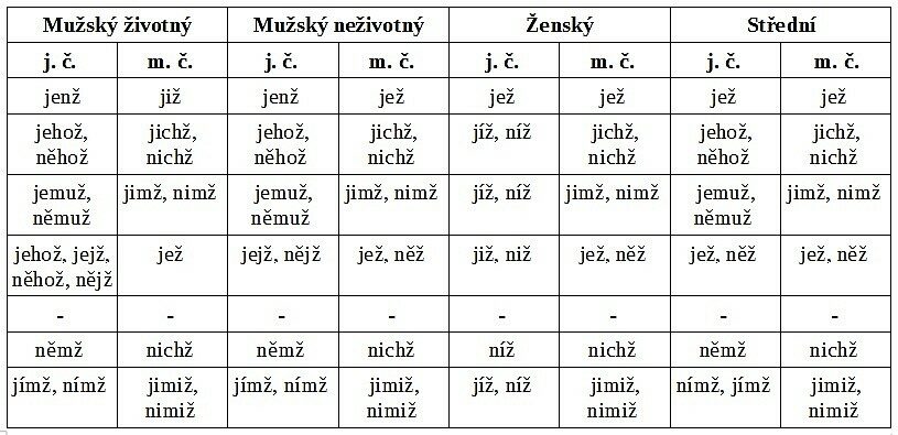 FOTO: Jak se skloňuje jenž