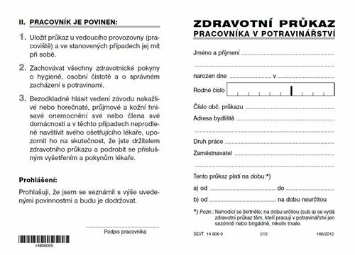 Jak získat potravinářský průkaz